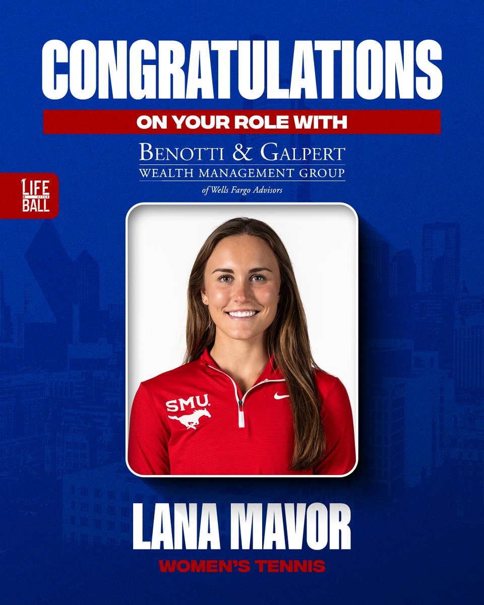 LifeAfterBall_'s tweet image. Congratulations to former @SMUWTennis student-athlete and former Life After Ball graduate assistant, Lana Mavor, landing her role with Stephen Benotti, CPWA®, CFP®, CRC®, SE-AWMA™ at Benotti & Galpert Wealth Management Group! #LifeAfterBall