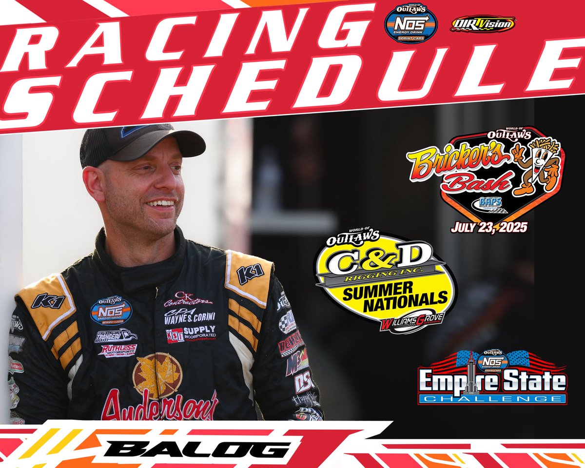 billbalogracing's tweet image. Three nights in PA and a trip to New York are on tap this week with the @WorldofOutlaws!
𝗦𝗵𝗼𝗽 | billbalog.com/shopping/