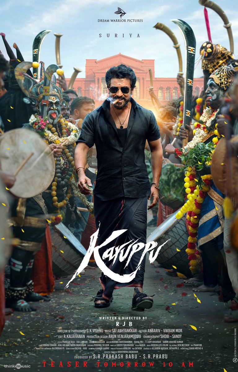 PraveenRaja_Off's tweet image. Advance Happy Birthday @Suriya_offl sir ❤️
To celebrate in style #KaruppuTeaser arrives tomorrow morning at 10am. #Karuppu
@RJ_Balaji @dop_gkvishnu @SaiAbhyankkar
#ArunVenjaramoodu @KalaiEdits @anbariv #Vikrammor @prabhu_sr @DreamWarriorpic @thinkmusicindia…