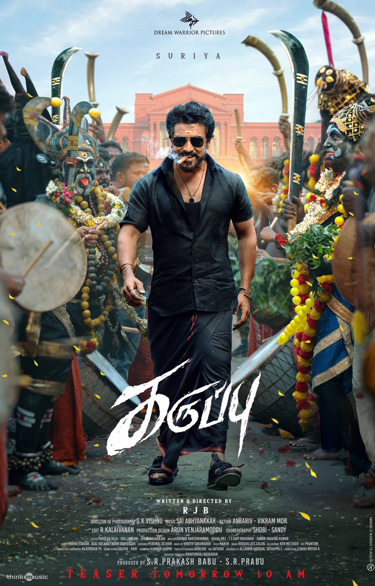 PraveenRaja_Off's tweet image. Advance Happy Birthday @Suriya_offl sir ❤️
To celebrate in style #KaruppuTeaser arrives tomorrow morning at 10am. #Karuppu
@RJ_Balaji @dop_gkvishnu @SaiAbhyankkar
#ArunVenjaramoodu @KalaiEdits @anbariv #Vikrammor @prabhu_sr @DreamWarriorpic @thinkmusicindia…