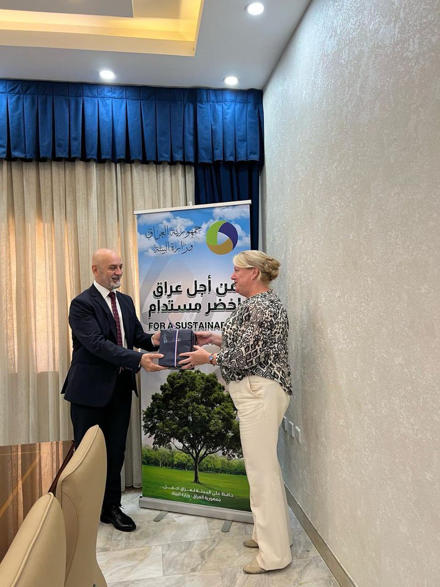 With temps near 50°C and record-low water levels, climate action in 🇮🇶 is urgent.

Today we met Minister of Environment Dr. Halo Mustafa to boost 🇳🇱🇮🇶 cooperation on climate, water &amp; green growth — across G2G, B2B &amp; K2K.

#GreenPartnership #WaterDiplomacy #NLinIQ