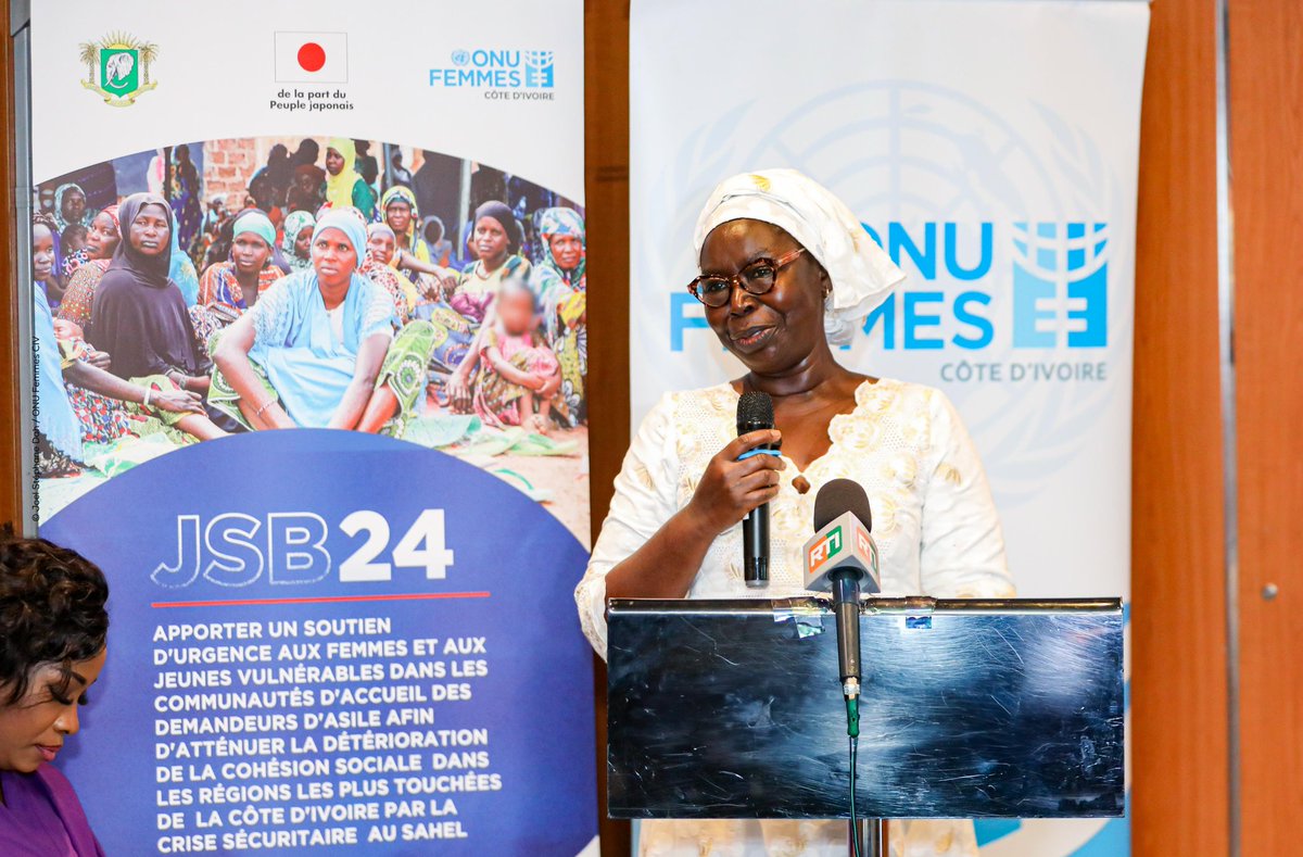 onufemmesCIV's tweet image. Lancement officiel du projet #JSB2024_CIV en 🇨🇮 financé par @AmbJaponCITGNE , Un nouvel engagement pour renforcer la résilience des femmes & jeunes vulnérables dans les zones affectées par la crise sécuritaire du Sahel. #DéveloppementDurable