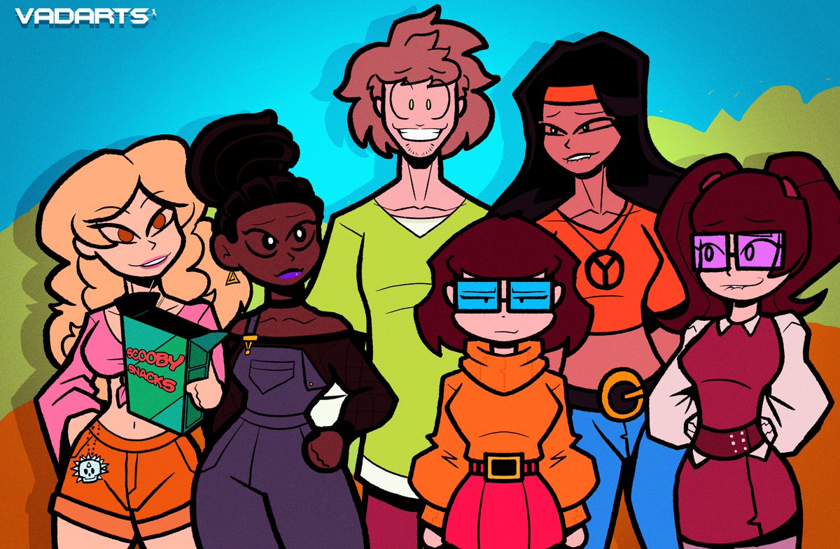 VADARTS (COMMISSIONS OPEN) (@vad_arts) on Twitter photo Shaggy and Velma (& his Ex's)
(Name the Ex's) Shaggy and Velma (& his Ex's)
(Name the Ex's)