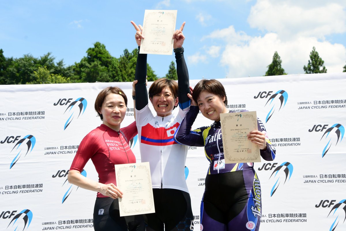 2025全日本自転車競技選手権トラックレース　マスターズ
500mタイムトライアル　女子A
1位 武藏直美（大分マスターズ）　39.907
2位 市村愛（ARAKAWA Pista stile）　44.448
3位 左古香織（8823ファルコーネトラックサイクリング）　42.863