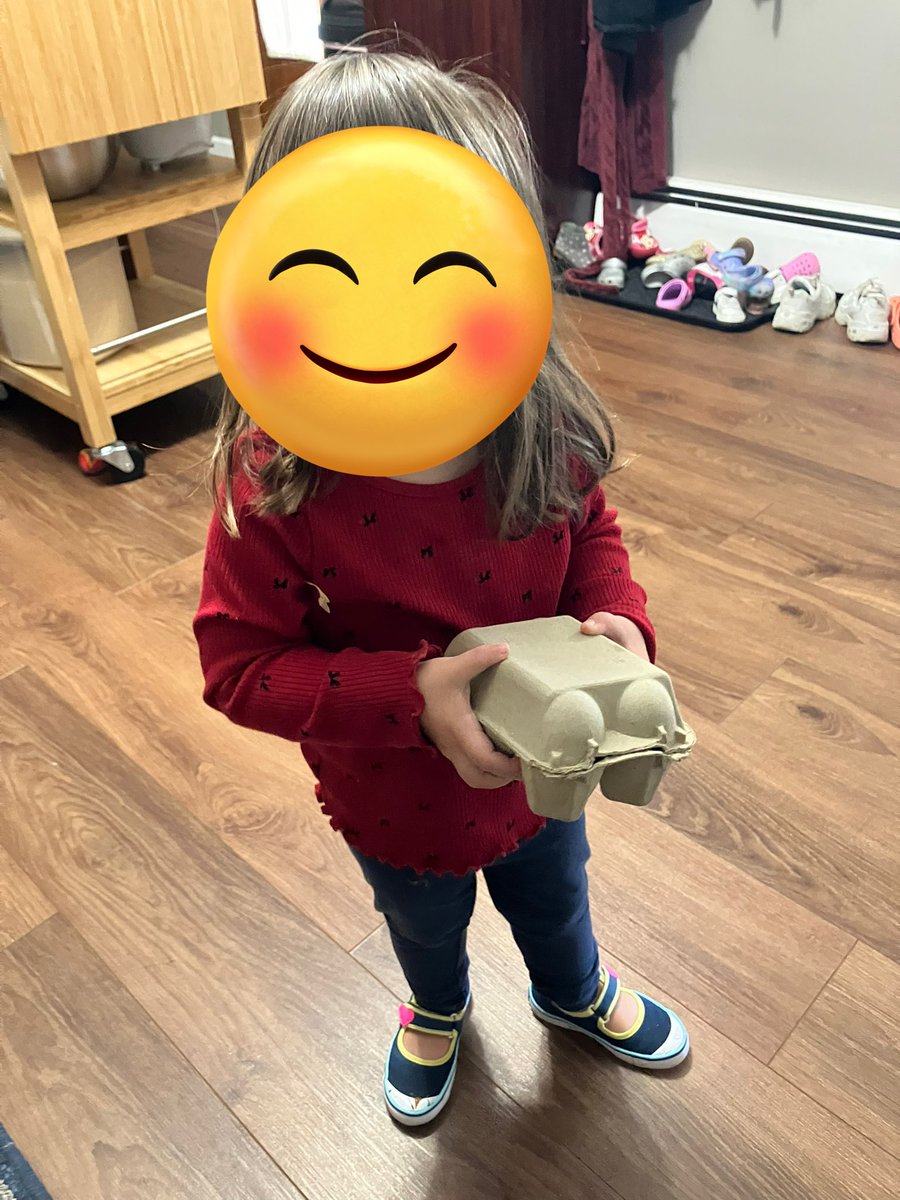 audrawrongspeak's tweet image. These little cartons were a great idea. Kiddo loves carrying the carton in the house and helping mommy bring them in.