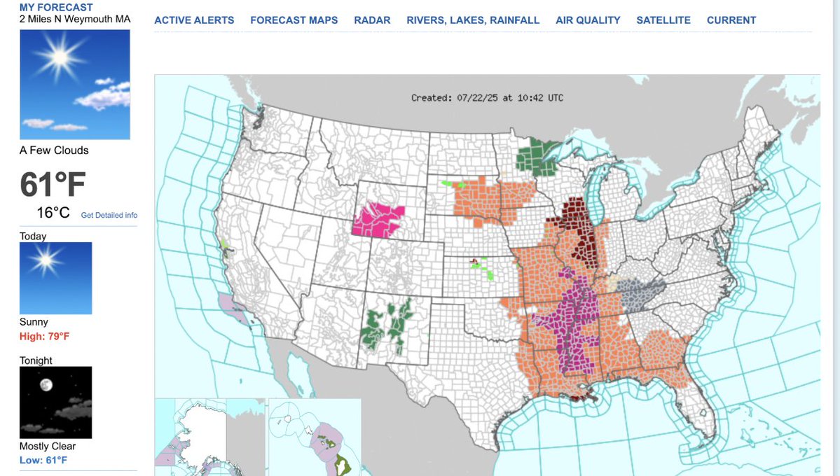 SurfSkiWeather's tweet image. Out The Door Weather'n More with Steve & T-Rex & TK Tue July 22 '25
"Tuesday's Are Good If You Can Get'em" ~ Theme of 2025 For Northeast USA ~ We have Record Cold Beauty!
But with high amplitude flow, when there is record cold, there is usually a balancing act with record warm…