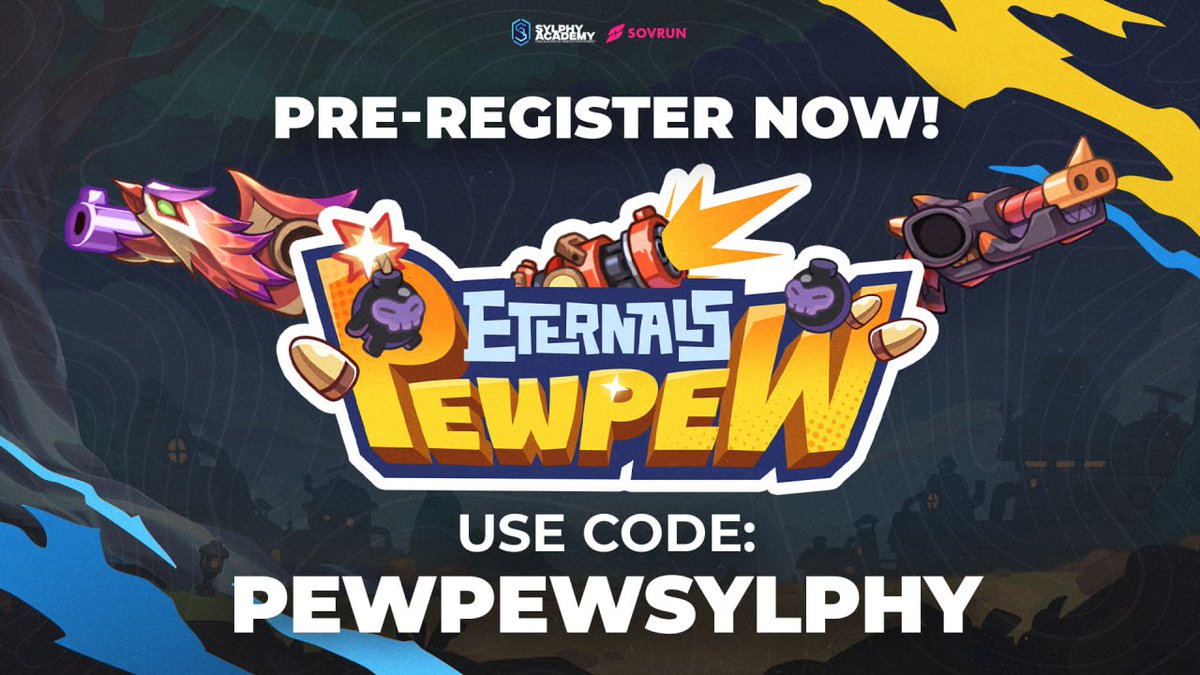 sylphyacademy's tweet image. Haven’t joined the @Eternals_World Pew Pew Alpha Test yet? What are you waiting for? 🚀
⏳ Pre-registration ends on August 3!
Use code: PEWPEWSYLPHY when signing up!
Here’s what’s in it for you:
🎁 Win exclusive Guardian NFTs
✅ 50 lucky players get guaranteed whitelist access…