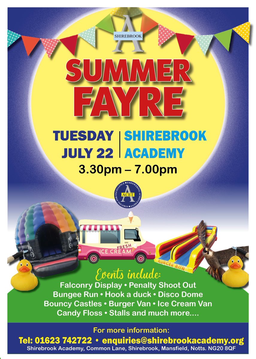 Our summer fayre is up and running! Come on down for fun and games at the Academy until 7:00pm 🤩 ☀️
