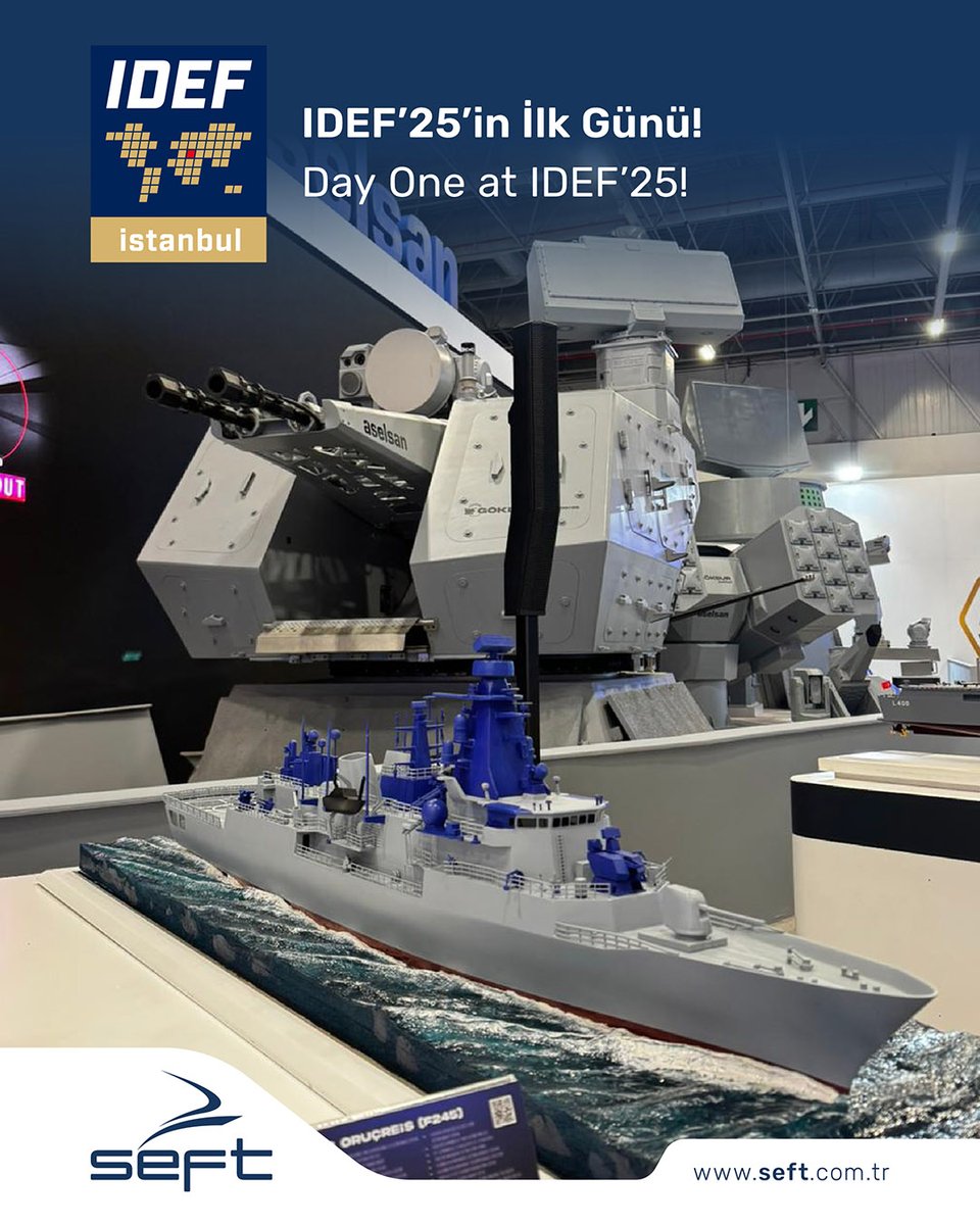 seftengineering's tweet photo. IDEF’25’in İlk Günü!
Sergi alanında bir tur atın, SEFT tasarımlarını görmeden geçemezsiniz.
---------------------
Day One at IDEF’25!
Take a tour around the exhibition hall - you simply can’t miss the SEFT designs.
https://t.co/ldmPme6OKN
#SEFTengineering #IDEF2025 https://t.co/wwqTqL84HA