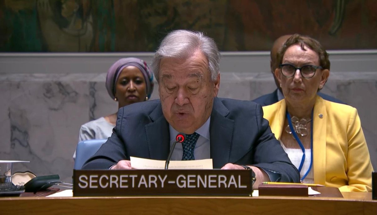 UN_Spokesperson's tweet image. Peace is a choice.
And the world expects the UN Security Council to help countries make this choice.
This Council is at the centre of the global architecture for peace and security.
@antonioguterres' full remarks to the Security Council:
un.org/sg/en/content/…