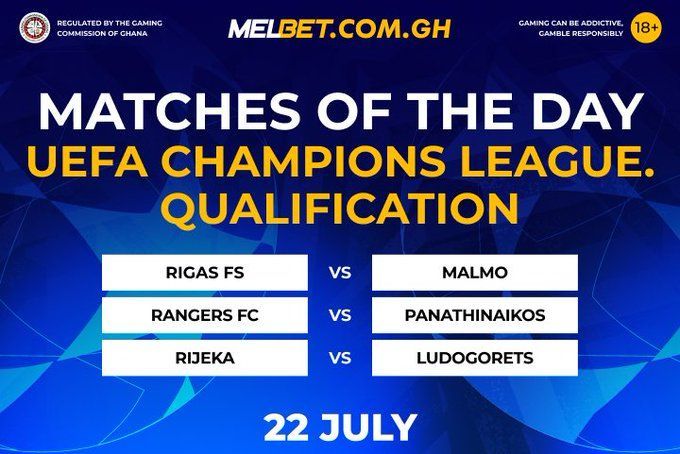 TopbetsGhana's tweet image. #UCLQUALIFIERS: NO ROOM FOR ERROR! 💥 European dreams are on the line — who’s stepping up? 
Claim 2700GHS welcome bonus here&amp;gt;&amp;gt;topbets.com.gh/go/melbet/ 
#RigasFS #Malmo #RangersFC #Panathinaikos #Rijeka #Ludogorets #UCL #ChampionsLeague #TopbetsGH