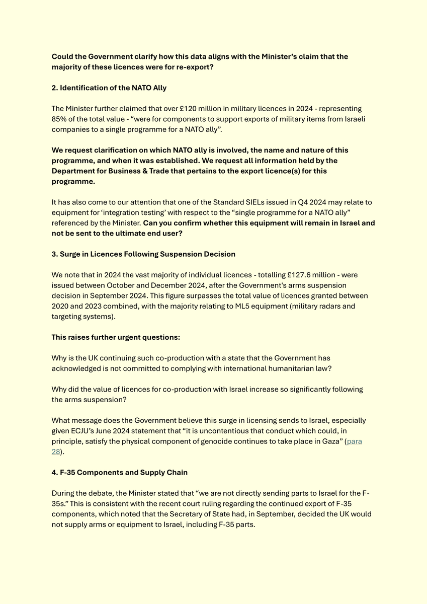 switherdenMP's tweet image. I have written a letter to the Foreign Secretary and Business Secretary, supported by @CAATuk and co-signed by 56 MPs/Lords, calling for an arms embargo on Israel and transparency into export controls. We should not arm a state involved in the indiscriminate killing of civilians.