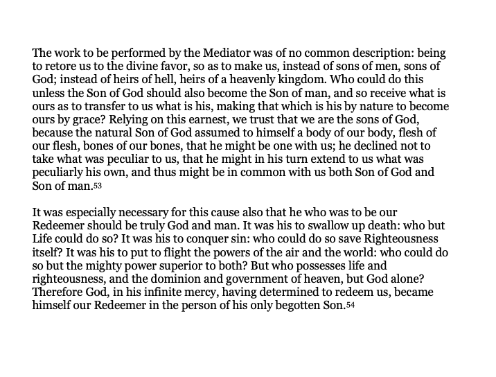 RonniKurtz's tweet image. If you want to bless your soul, pause for two minutes, grab Calvin's Institutes and read one section: Book 2, Chapter 12, Point 2. It has me smiling with gratitude in my office this morning. Here are two quotes from that section: