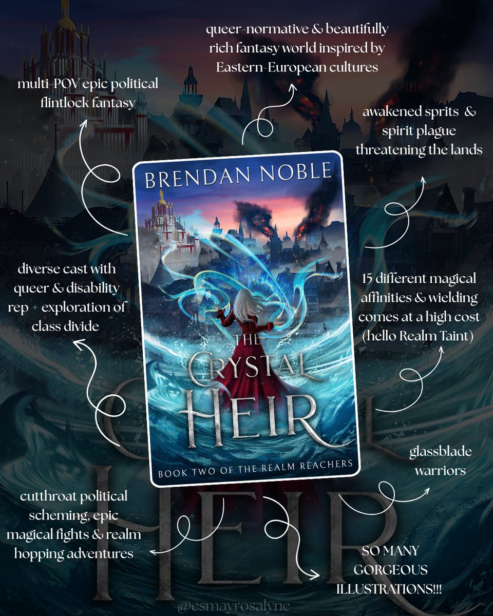 esmayrosalyne's tweet image. HAPPY BOOK BIRTHDAY TO THE CRYSTAL HEIR BY @Brendan_Noble ❤️🔥❤️🔥