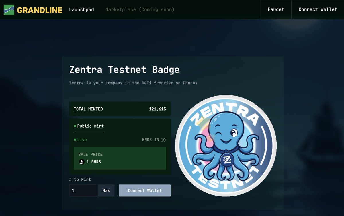 Grandline (@grandline_world) on Twitter photo Introducing the Zentra NFT Badge š¬
<a href="/zentrafi/">Zentra | Live on Pharos</a> is your compass in the DeFi frontier on Pharos. Their advanced decentralized exchange features both v2 and v3 protocols for optimal trading experience with deep liquidity and low slippage.
The tide is rising, Sailors. š
š§ Mint Introducing the Zentra NFT Badge š¬
<a href="/zentrafi/">Zentra | Live on Pharos</a> is your compass in the DeFi frontier on Pharos. Their advanced decentralized exchange features both v2 and v3 protocols for optimal trading experience with deep liquidity and low slippage.
The tide is rising, Sailors. š
š§ Mint