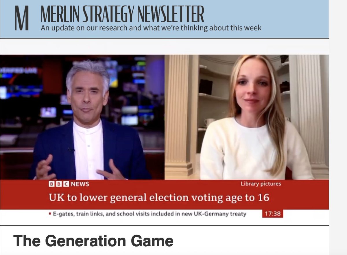 Scarlett__Mag's tweet image. Today's @StrategyMerlin newsletter features exclusive polling and analysis on generational divides and votes at 16, as well as a look at brand new US public opinion 6 months into Trump's second term...
Sign up here: merlinstrategy.com/#:~:text=Subsc…