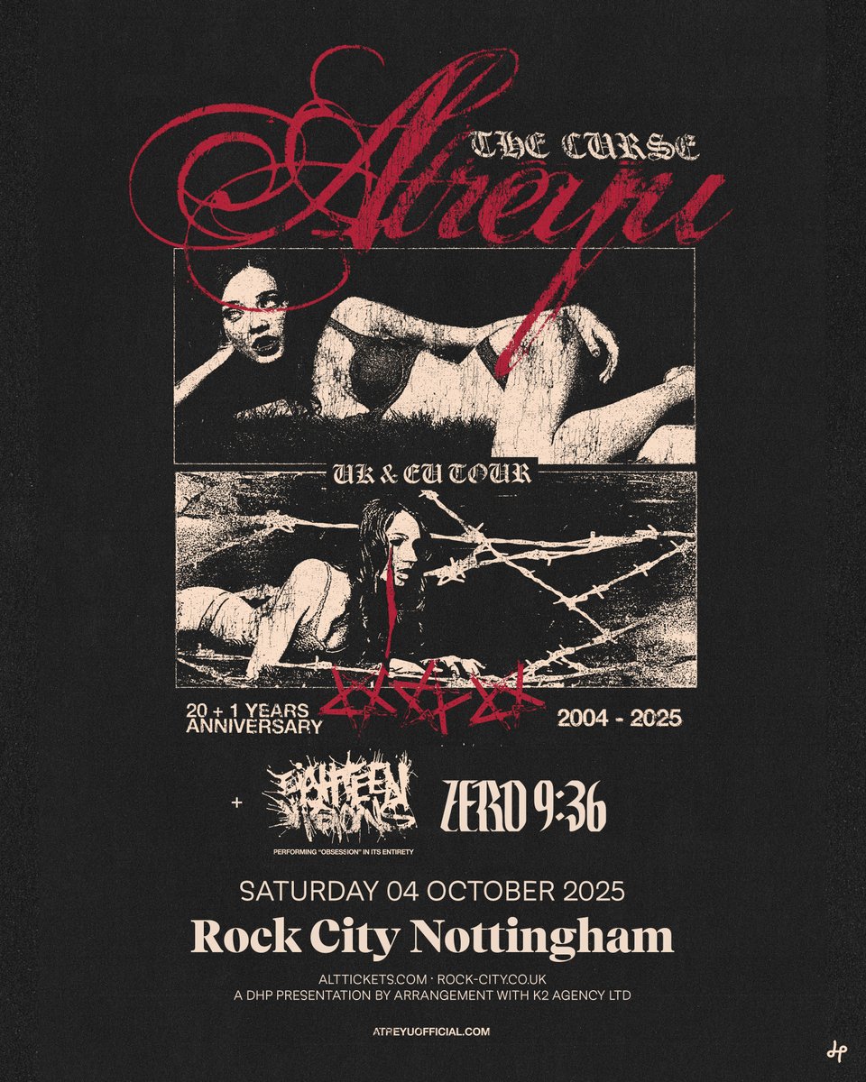 Rock_City_Notts's tweet image. The opener for @atreyuofficial has been confirmed as @Zero936 alongside @18v_official this October!
ποΈ Tickets π tinyurl.com/ynywwdnt