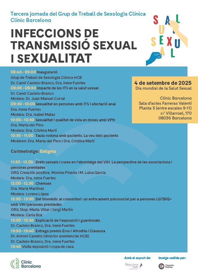 hospitalclinic's tweet image. 📢 Jornada d'Infeccions de Transmissió Sexual i sexualitat
🩺 Centrada en millorar la qualitat de vida de les persones amb infeccions de transmissió sexual que veuen la seva sexualitat afectada
ℹ️ f.mtr.cool/dmozwqrzme
