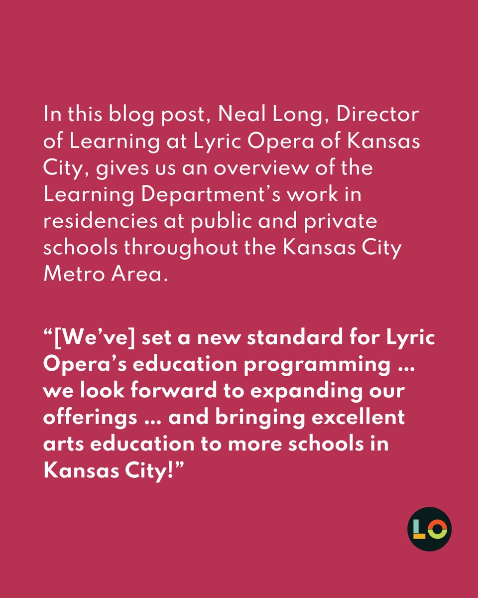 Did you know we're revolutionizing arts education in Kansas City? 🎶 Our new blog post highlights the incredible success of our Residency Courses, where opera is inspiring creativity and fostering community right in the classroom. ✨

Full post here: loom.ly/KeOoIjY