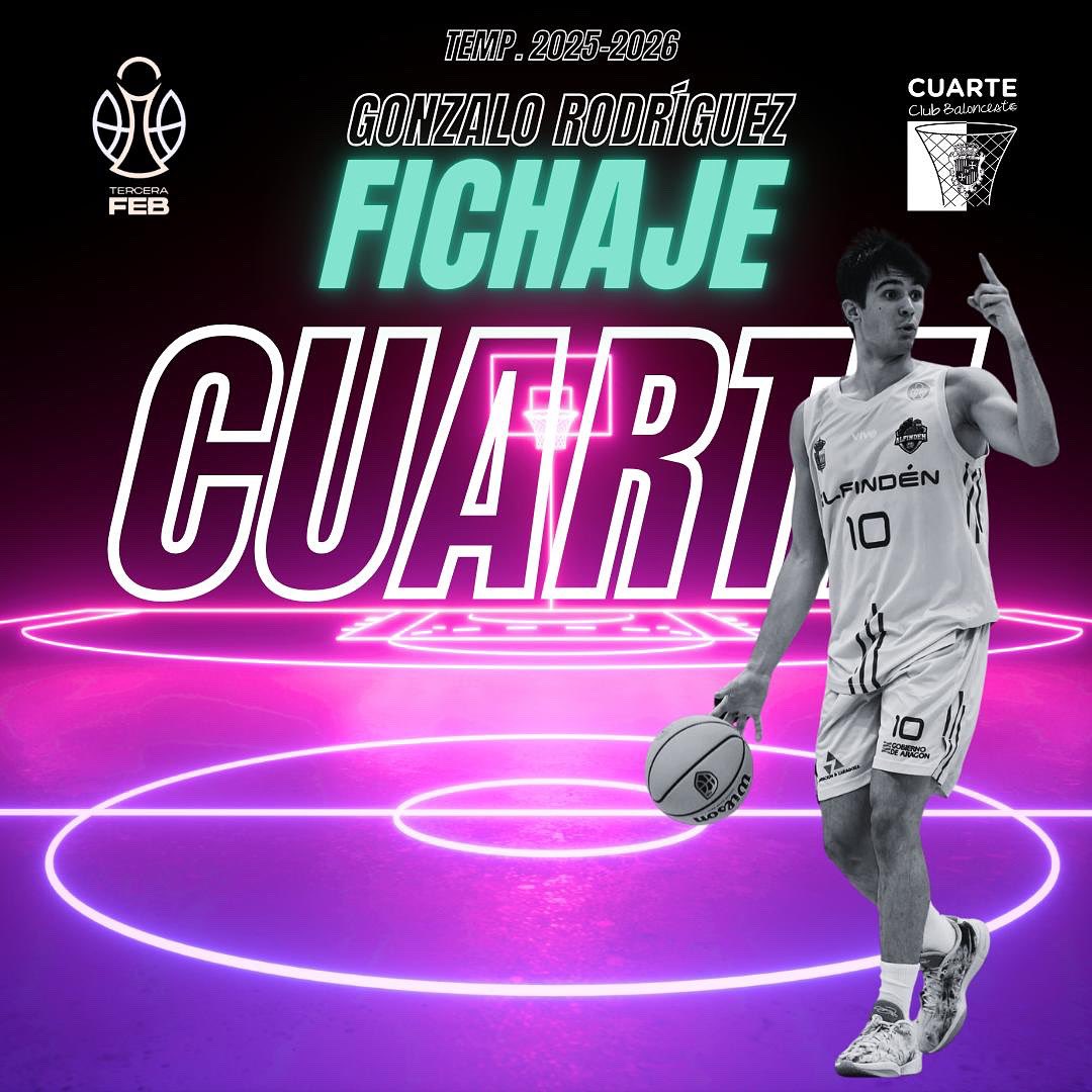 CBCuarte's tweet photo. Fichaje de Gonzalo Rodríguez. Su incorporación nos hace dar otro salto de calidad y seguir completando el puzzle de un equipo joven pero con gran ambición💪💪.
Muchas gracias Gonzalo por aceptar el reto y sumarte a la familia de Club Baloncesto Cuarte de Huerva. https://t.co/pBzGcEDzNq