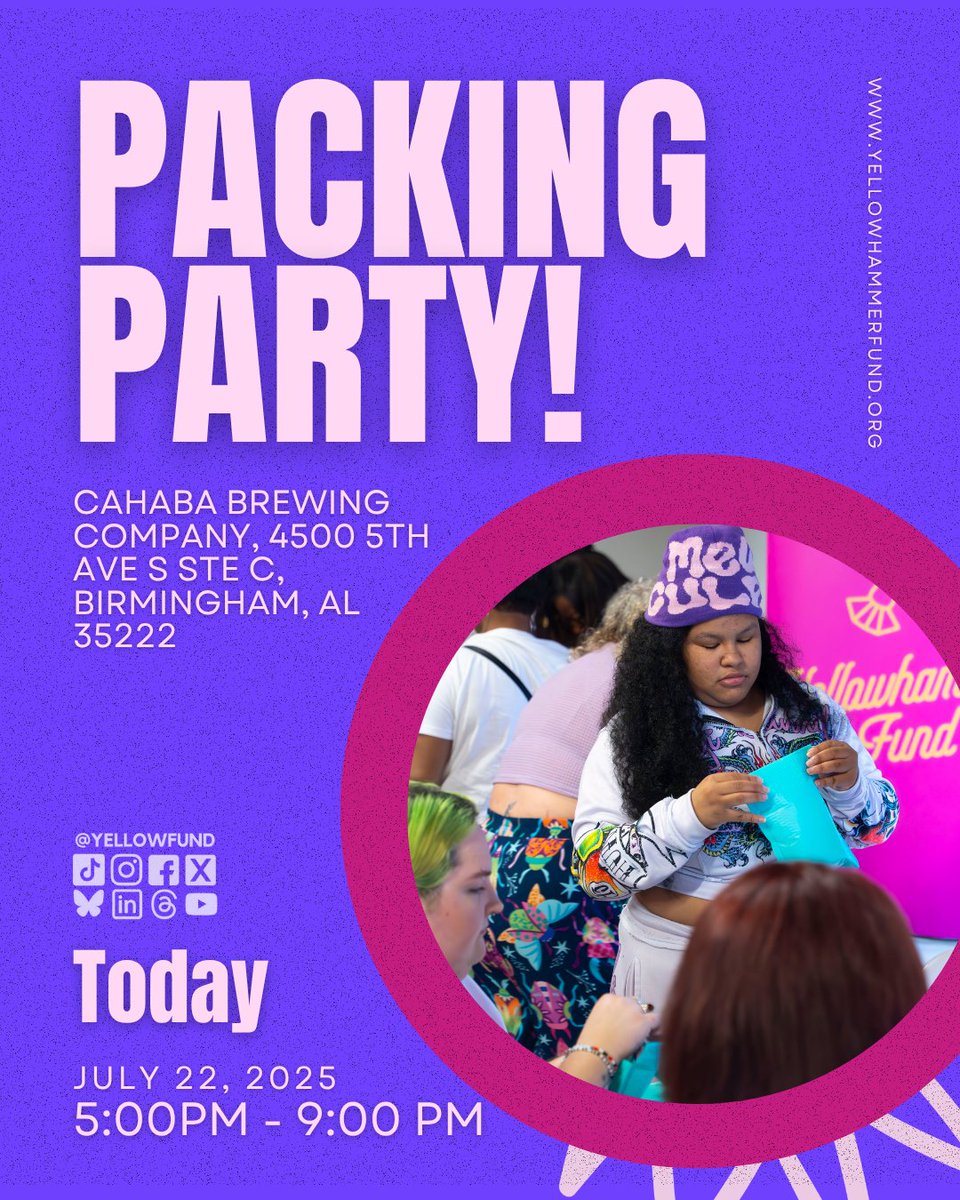 Abortion Should Be Free (@yellowfund) on Twitter photo Kinfolks ASSEMBLE!
Help us pack our FREE safer sex kits assembly line style! This event is come-and-go and we'll cover dinner and non-alcoholic drinks for all volunteers.
Register Here:
action.yellowhammerfund.org/a/yellowhammer… Kinfolks ASSEMBLE!
Help us pack our FREE safer sex kits assembly line style! This event is come-and-go and we'll cover dinner and non-alcoholic drinks for all volunteers.
Register Here:
action.yellowhammerfund.org/a/yellowhammer…