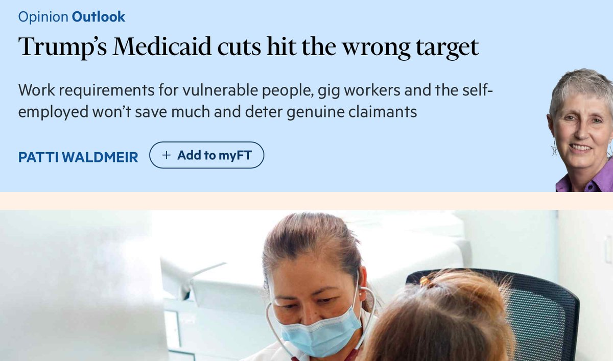BaldwinRE's tweet image. “almost 70 % said someone close to them had received help from Medicaid
👉”Even among Republicans, 51 % had been on Medicaid themselves or had a family member covered.”
💥”The Medicaid recipients I interviewed don’t need a push from Congress to get jobs — they already have them.…