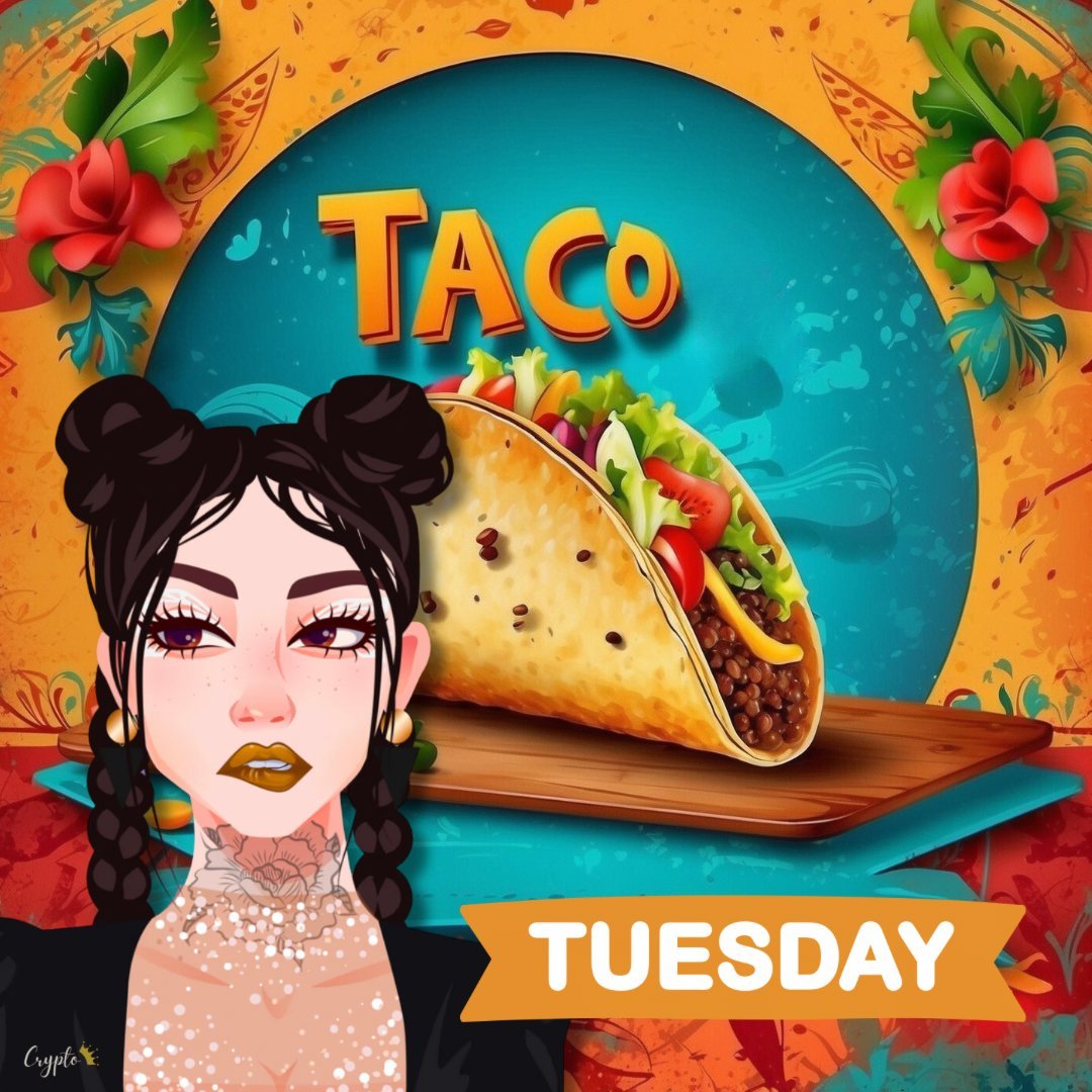 NFTCryptoChicks's tweet image. Tacos🌮, sunshine🌞 & Web3 fashion🎀. happy taco Tuesday 🌮