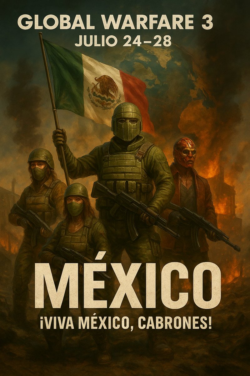Jueves 24/7 comienza la tercera edición de Global Warfare. Otro año más siendo parte de la familia mexicana.
Gracias <a href="/iGxCarnagee/">iGxCarnage</a> por volver a confiar en mí.

Nos vemos en twitch, 15 hs Argentina:
twitch.tv/ay_zarite

<a href="/FancyOrb_/">FancyOrb</a> Thank u too for doing this another year ❤️