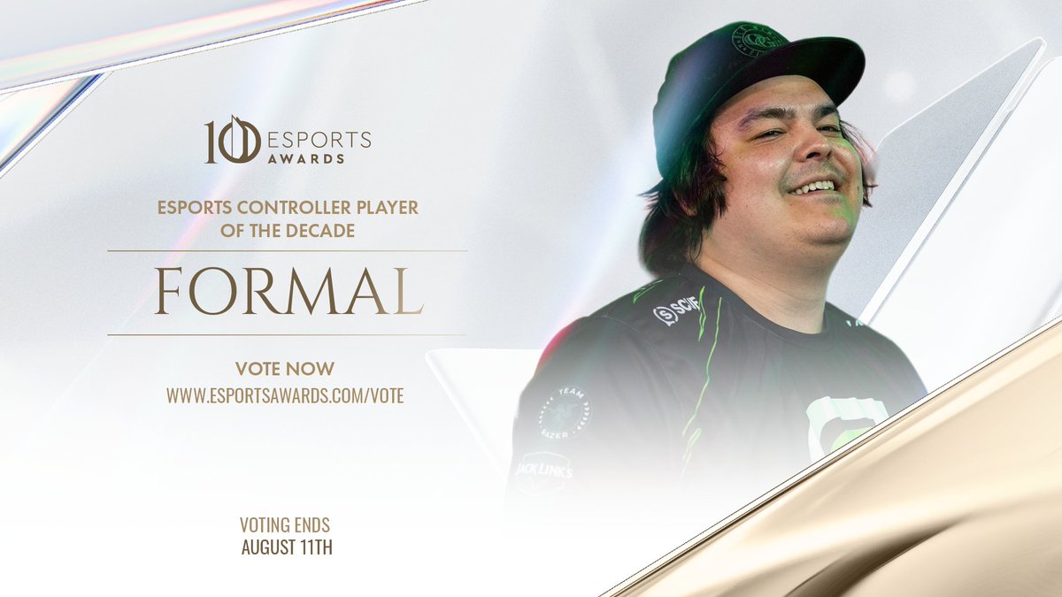 esportsawards's tweet image. Vote for your favorite nominee of the Esports Controller Player of the Decade award.
@Shotzzy
@LiquidHbox
@FormaL
@ImperialHal
Remember, you can VOTE EVERY DAY, once a day.
✅ Vote now: esportsawards.com/vote/
Voting closes on August 11th
