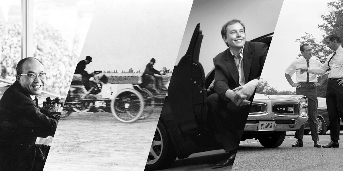 RoadandTrack's tweet image. Musk, Ford, DeLorean: Before they were icons, they were just happy to see their names in print. bit.ly/46nfvLm