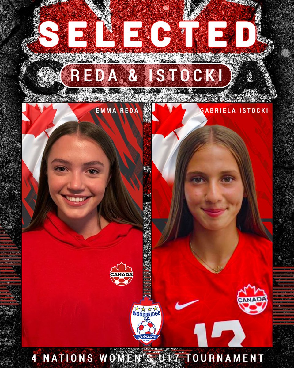 Congrats to alumni Emma Reda and Gabriela Istocki on joining the Canadian Women's U17 team for the 4 Nations Tournament in Mexico City! 🇨🇦⚽️ Proud of you both. Go Reds! 🔴🇨🇦