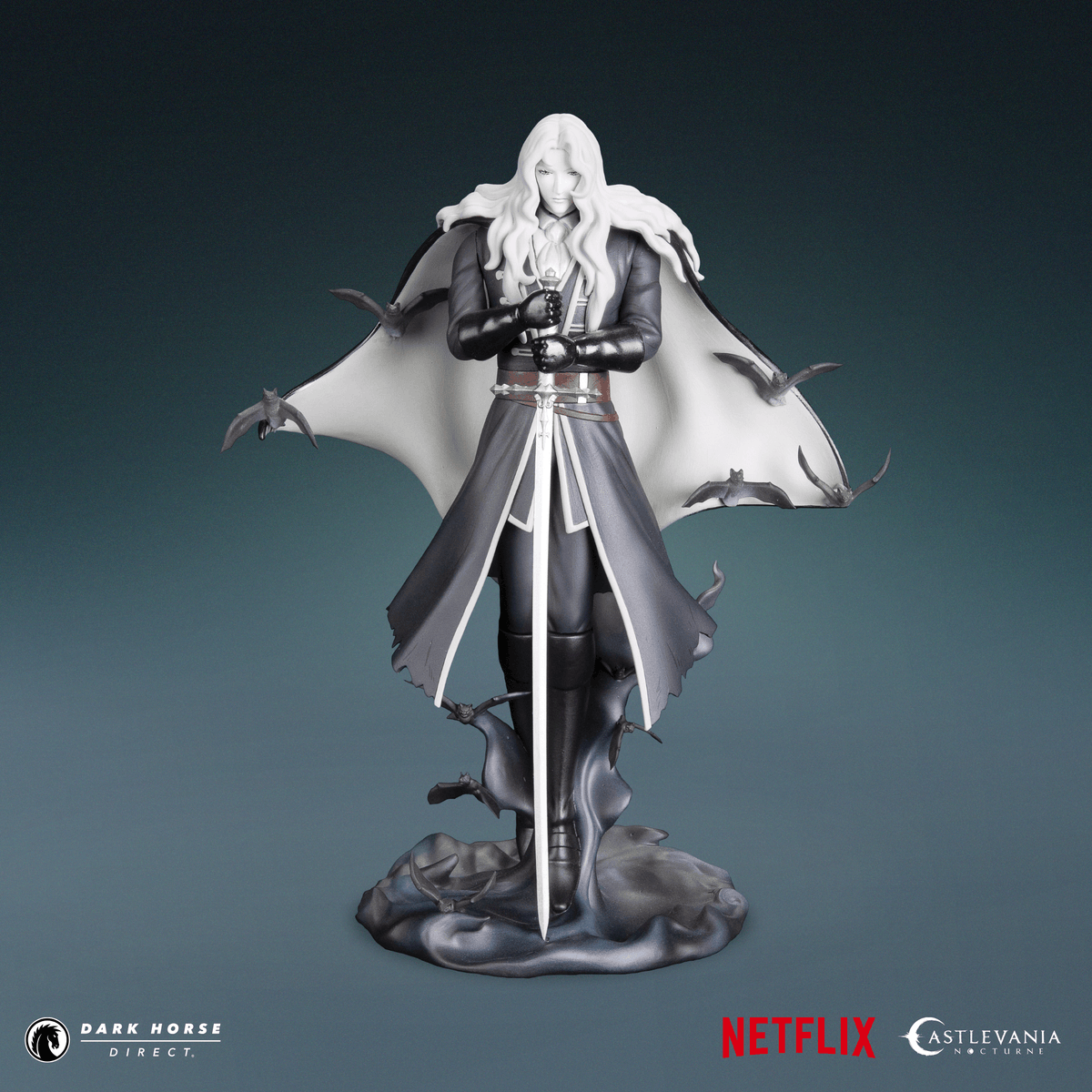 DarkHorseComics's tweet image. Pre-order the Dark Horse Deluxe Castlevania: Nocturne Alucard and Drolta PVC Figure from Dark Horse Direct before they disappear into the night! Details: bit.ly/45ezYBs