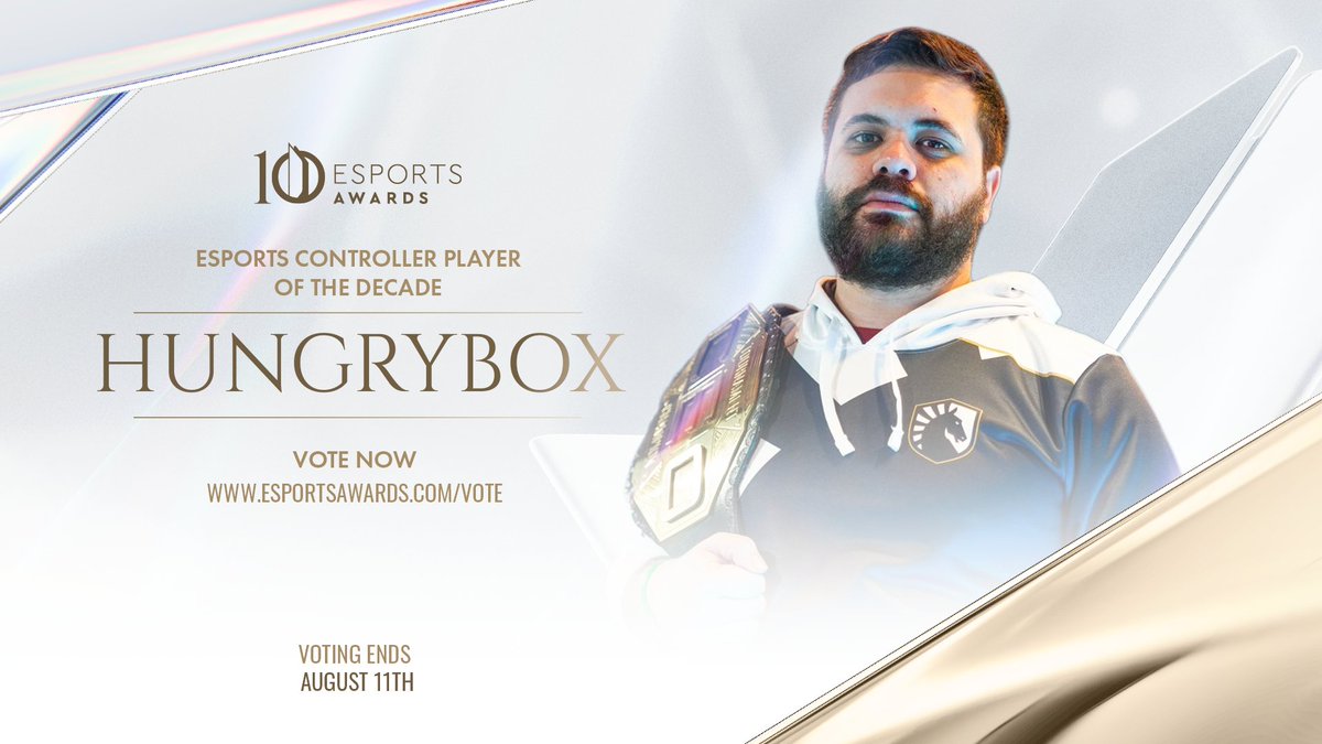 esportsawards's tweet image. Vote for your favorite nominee of the Esports Controller Player of the Decade award.
@Shotzzy
@LiquidHbox
@FormaL
@ImperialHal
Remember, you can VOTE EVERY DAY, once a day.
✅ Vote now: esportsawards.com/vote/
Voting closes on August 11th
