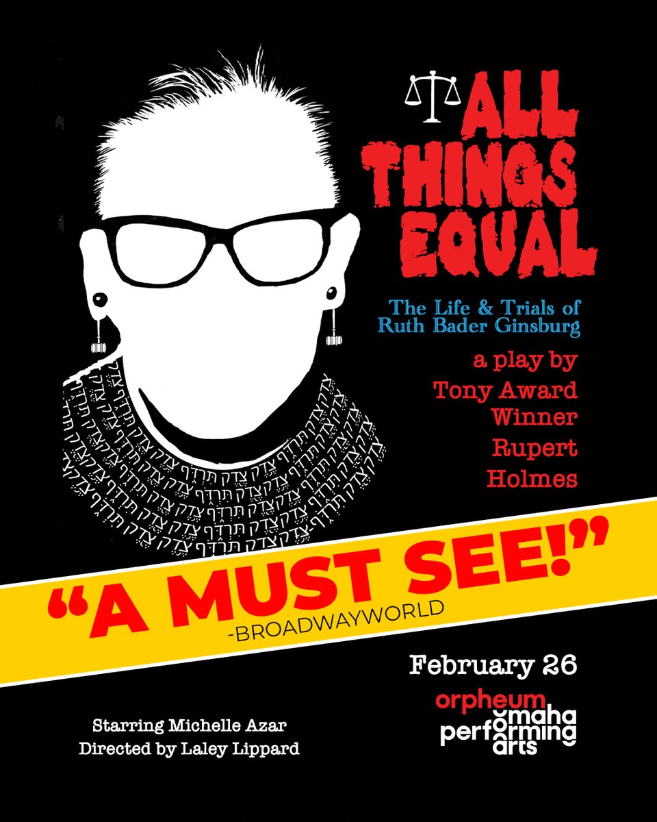 Win tickets before you can buy‼️ 
Head to Instagram and we'll pick a winner on Thursday 💜

All Things Equal: The Life and Trials of Ruth Bader Ginsburg is coming to the Orpheum Theater on Feb. 26 👑 

🎫 Tickets start at $35.50 and go on sale this Fri. July 25 at 10 AM at
