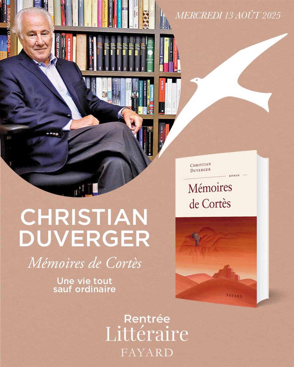 #RentréeLittéraire « Mémoires de Cortès » de Christian Duverger📚 

Une réécriture audacieuse de la conquête du Mexique. 
À travers cette approche novatrice, l’auteur brosse le portrait d’un Cortés stratège et visionnaire, bien loin des clichés. 

César des Amériques,