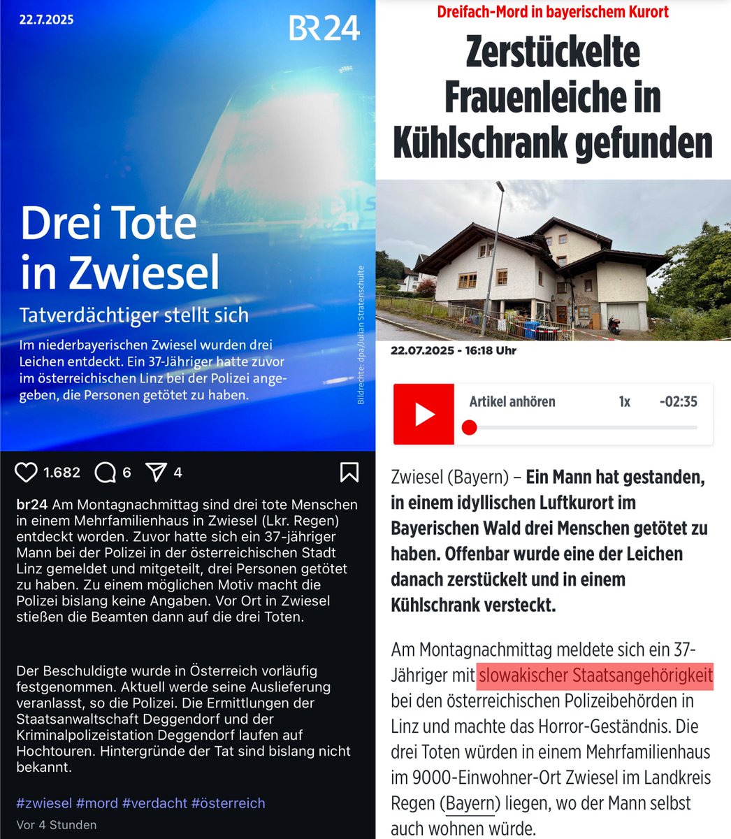 Critical__Cat's tweet image. Warum erwähnt der BR nicht, dass es sich bei dem Täter um einen Slowaken handelt?