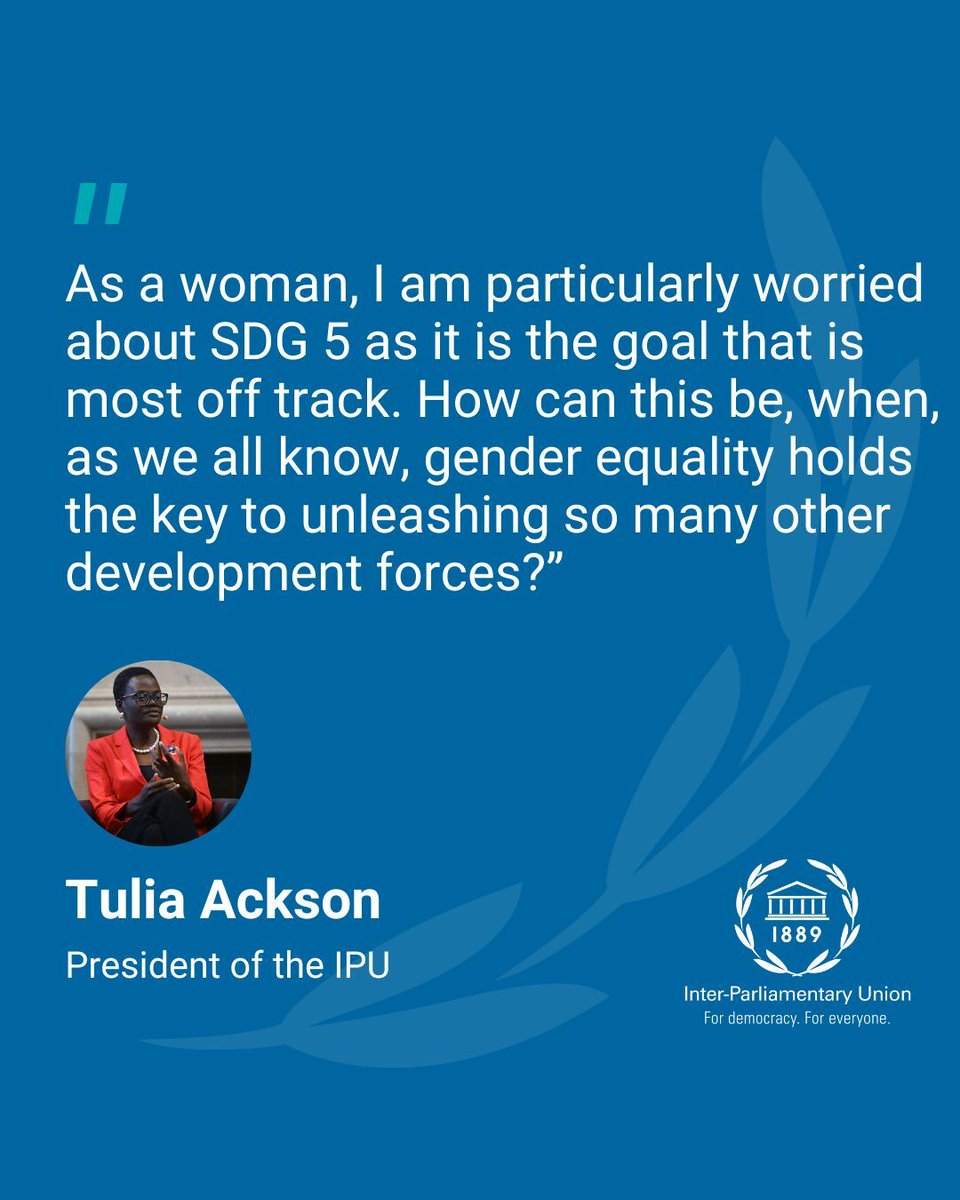 We have a unique opportunity to have our parliamentary voices heard at #IPU's HLPF + highlight the work needed to achieve the #SDGs.
With SDG5 mostly off track, it is timely that <a href="/IPUparliament/">IPUparliament</a> is putting #genderequality centre stage.
Access the campaign
➡️ipu.org/AbA