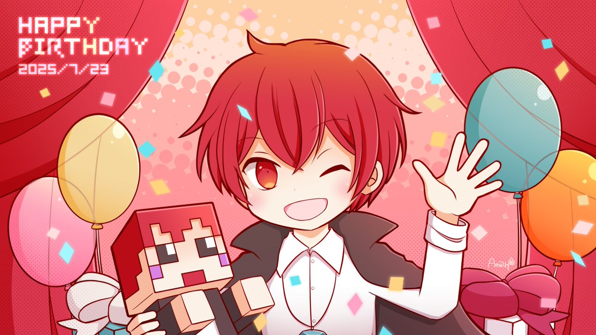 #赤髪のとも誕生祭2025
#赤pic 
お誕生日おめでとうございますー🌸