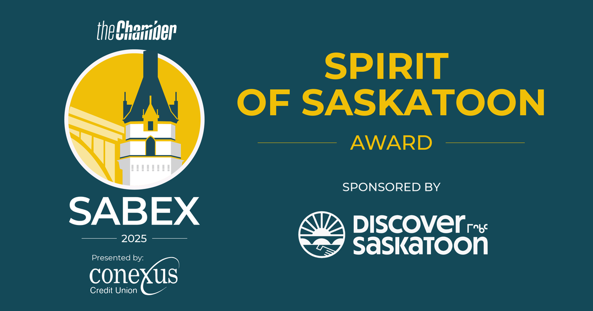 Saskatoon Chamber (@thechamberyxe) on Twitter photo The 2025 SABEX Awards presented by <a href="/Conexus_CU/">Conexus Credit Union</a> marks our 30th annual celebration of business in Saskatoon!
The 2025 Spirit of Saskatoon Award is sponsored by @saskatooning
Submit your application today! bit.ly/3WN34Sx
Submission Deadline: August 14 at noon The 2025 SABEX Awards presented by <a href="/Conexus_CU/">Conexus Credit Union</a> marks our 30th annual celebration of business in Saskatoon!
The 2025 Spirit of Saskatoon Award is sponsored by @saskatooning
Submit your application today! bit.ly/3WN34Sx
Submission Deadline: August 14 at noon