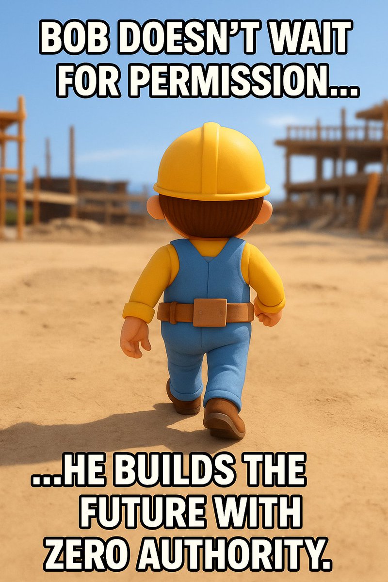 MarvellousYT's tweet photo. @BOB_STX $BOB doesnโt wait for permission he builds with @zeroauthdao.
Permissionless. Powerful. Unstoppable.
#ZeroAuthority #BOB #CryptoBuilders #Web3Rebels #Permissionless https://t.co/LATwdwRPFI