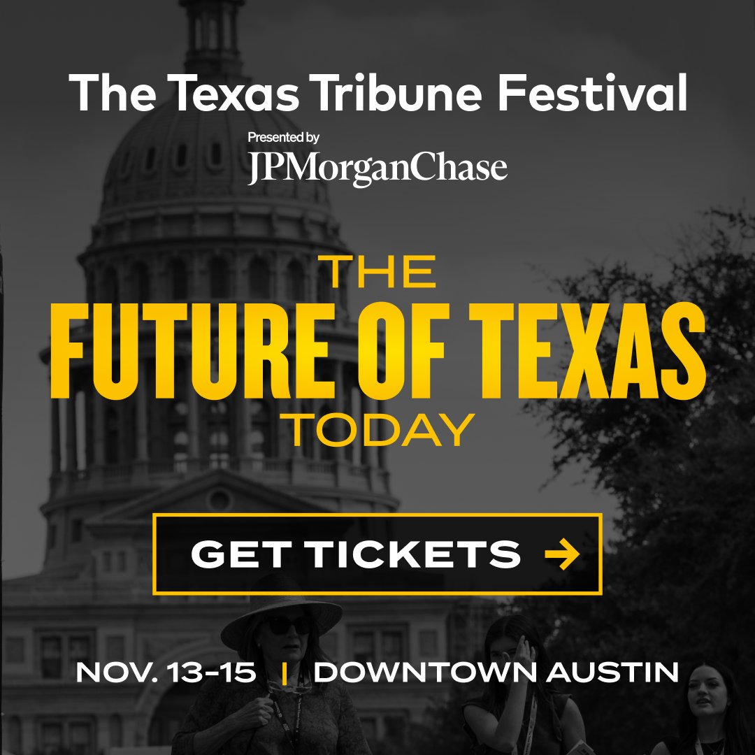 FortWorthReport's tweet image. Prepare for Texas’ future at The @TexasTribune Festival, Nov. 13–15! Join thinkers, leaders
and innovators for a close look at the state’s future, and leave inspired to make your boldest ideas a reality. Get tickets: trib.it/tribfest2025-m… #TribFest25