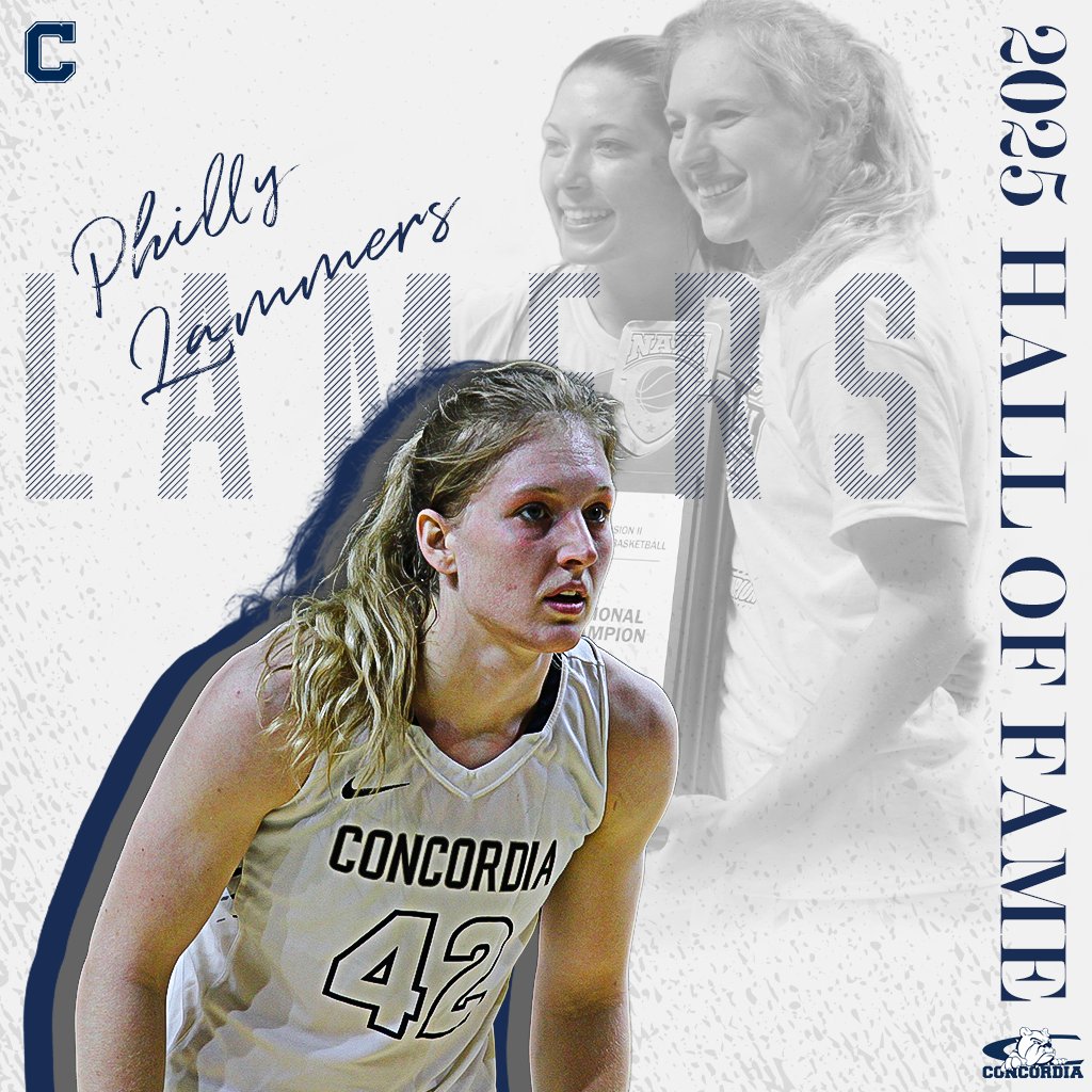 Concordia Bulldogs (@cunebulldogs) on Twitter photo ⭐ Concordia Athletics Hall of Fame ⭐
❗2️⃣0️⃣2️⃣5️⃣❗
🏀 Philly Lammers '20 | <a href="/CUNEwbb/">Concordia-NE WBB</a>
• 2018-19 GPAC Player of the Year
• 4x NAIA All-American (3x 1st Tm)
• 4x First Team All-GPAC
• Career: 2,033 pts, 1,026 rebs, 357 stls, 181 blks
• Starred for '18-19 national title team ⭐ Concordia Athletics Hall of Fame ⭐
❗2️⃣0️⃣2️⃣5️⃣❗
🏀 Philly Lammers '20 | <a href="/CUNEwbb/">Concordia-NE WBB</a>
• 2018-19 GPAC Player of the Year
• 4x NAIA All-American (3x 1st Tm)
• 4x First Team All-GPAC
• Career: 2,033 pts, 1,026 rebs, 357 stls, 181 blks
• Starred for '18-19 national title team