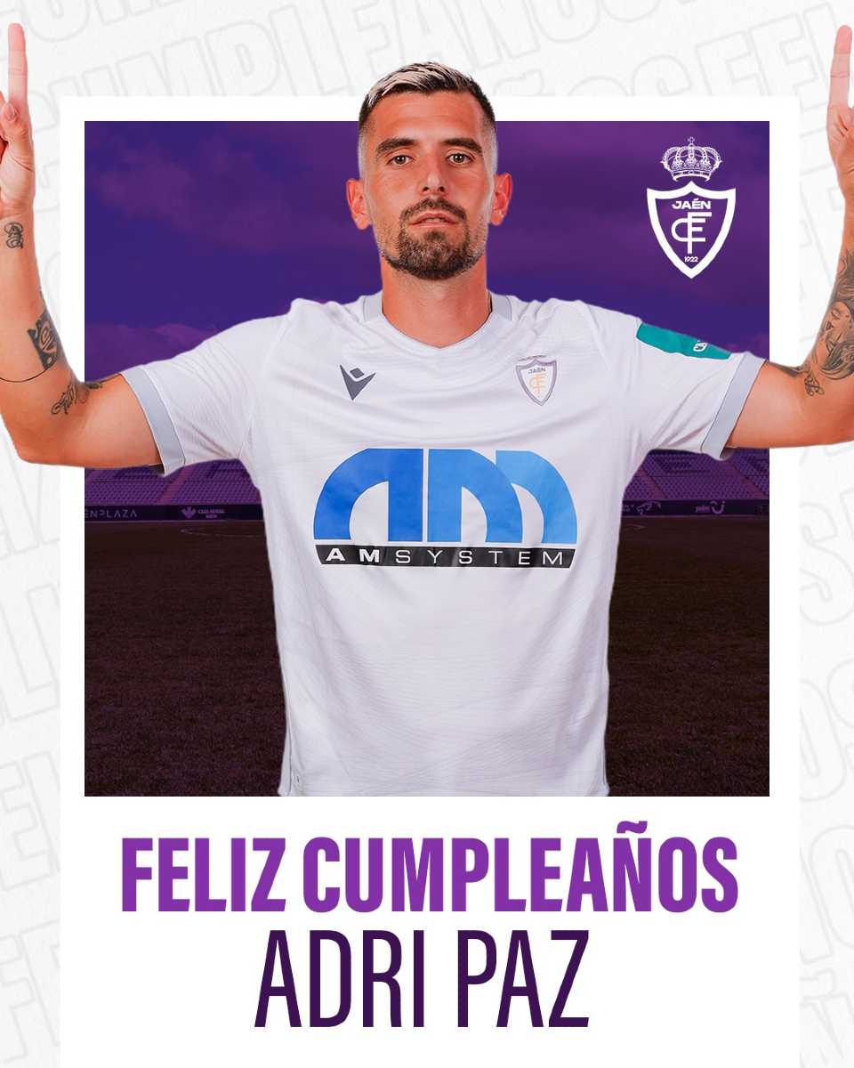 RealJaenCF's tweet image. 𝗖𝗨𝗠𝗣𝗟𝗘𝗔𝗡̃𝗢𝗦 | Adri Paz
🎂 Este martes felicitamos a Adri Paz por su cumpleaños, que ha coincidido con la vuelta al trabajo de la que será su cuarta temporada consecutiva de su segunda etapa en el equipo tras su reciente renovación ✍🏽🥳
¡𝗠𝘂𝗰𝗵𝗶́𝘀𝗶𝗺𝗮𝘀…