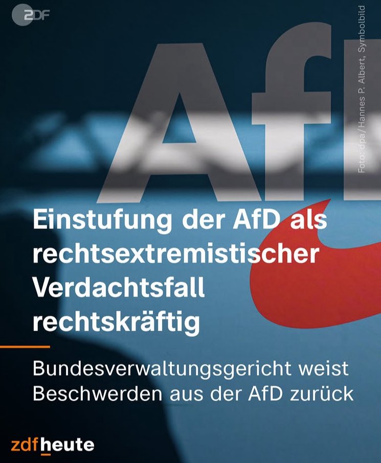 NurderK's tweet image. Jetzt, wo das amtlich ist, frage ich mich, wann die Bundesregierung aufhört, die Politik der AfD weiterhin zu übernehmen?