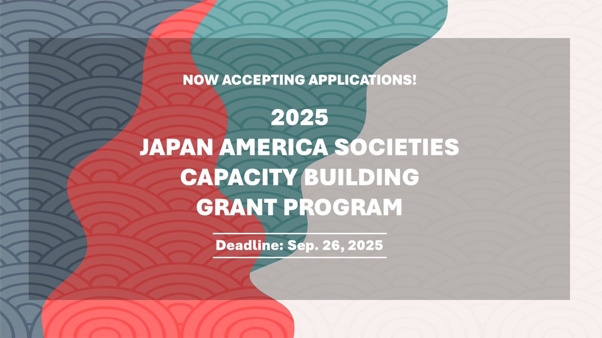🏫Apply now for our JAS/JS Capacity Building Grant Program! The program supports capacity building projects demonstrating feasibility &amp; organizational sustainability that will contribute to organizational growth.

❓We will also have a Zoom info session Tues., Aug. 5, 2pm EDT for