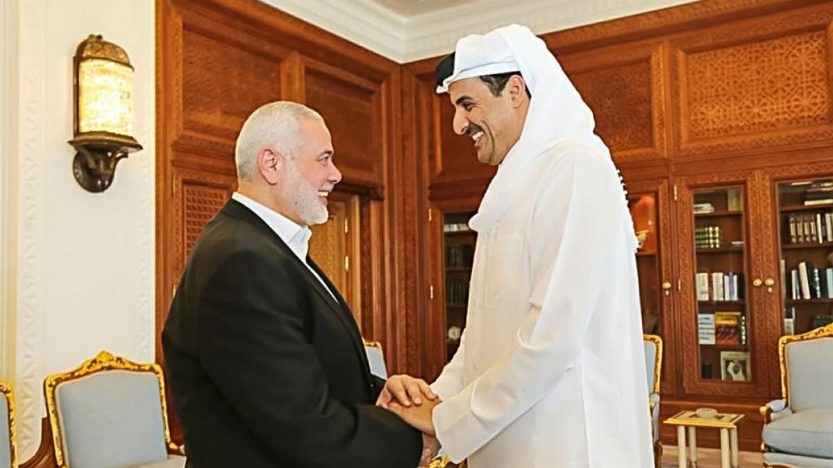 SILENCE DE MACRON..... :LE QATAR REND HOMMAGE A ISMAIL HANIYEH DIRIGEANT DU HAMAS liguedefensejuive.com/silence-de-mac…