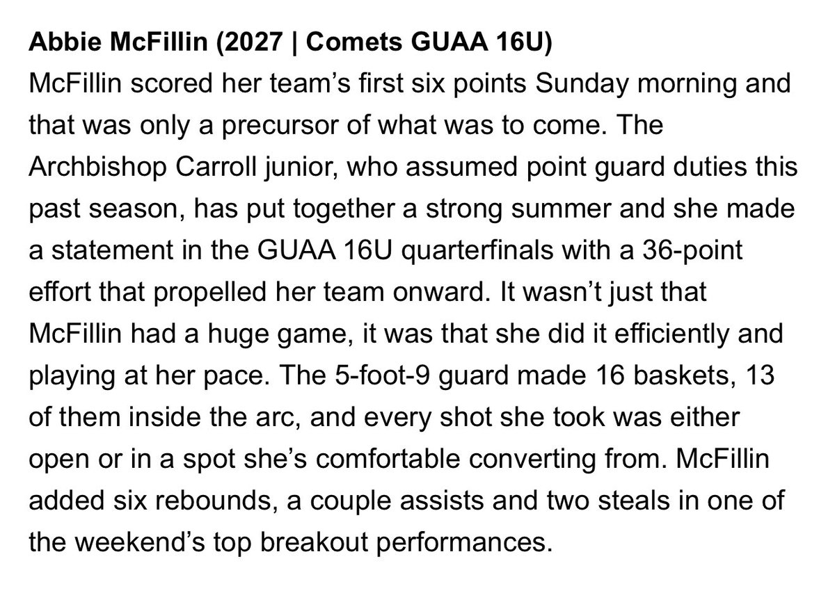 ACHS Girls Bball (@carroll_gbball) on Twitter photo Great weekend for this trio to finish up <a href="/UANextGHoops/">Girls UAA</a> season with <a href="/CometsBallers/">Comets Basketball</a>
Alexis Eberz (2026)
Abbie McFillin (2027)
Kayla Eberz (2028)
Thanks <a href="/hooplove215/">CityofBasketballLove</a> for your coverage! Great weekend for this trio to finish up <a href="/UANextGHoops/">Girls UAA</a> season with <a href="/CometsBallers/">Comets Basketball</a>
Alexis Eberz (2026)
Abbie McFillin (2027)
Kayla Eberz (2028)
Thanks <a href="/hooplove215/">CityofBasketballLove</a> for your coverage!