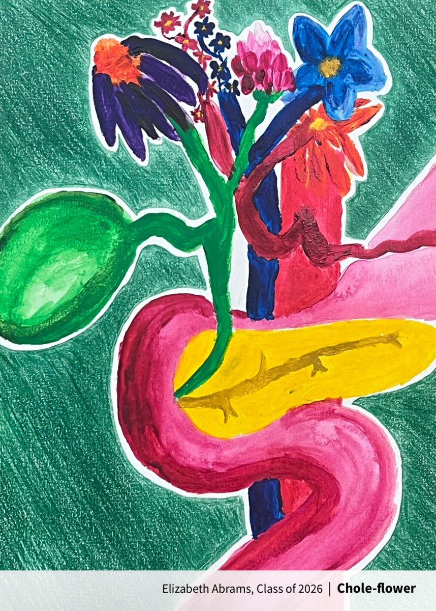 Today's #medarts feature is "Chole-flower" by <a href="/OhioStateMed/">The Ohio State University College of Medicine</a> student Elizabeth Abrams. #humanisminmedicine