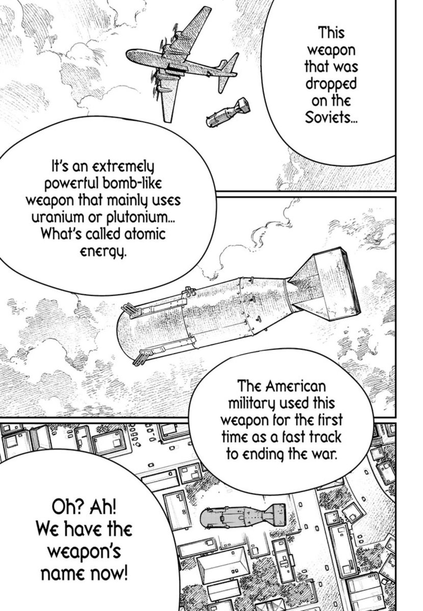 Picsking2's tweet image. #Chainsawman ///spoilers///
BOMBS
NUCLEAR WEAPONS
WAR
Not only would Yoru get stronger but maybe also….Reze👀🙏
#Chainsawman209 #csm209
