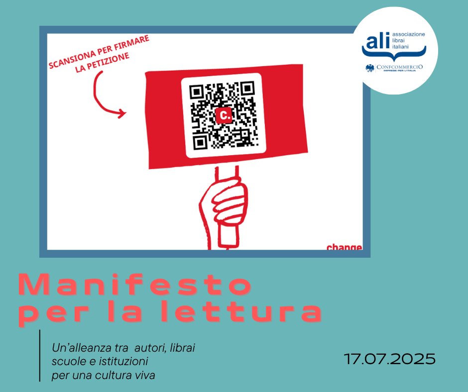 📷 Unisciti a noi: firma il Manifesto per la Lettura! 📷
La lettura è un diritto, non un lusso. Con questa petizione vogliamo dare voce a scrittori, lettori, librai, editori e a tutti coloro che credono nel potere trasformativo della lettura.
📷 Firma anche tu